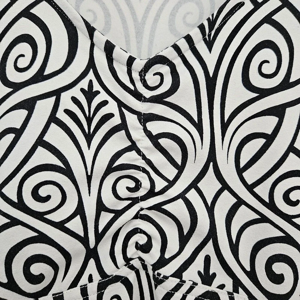 Title Nine Black and White Sheath Midi Dress V-Neck - Picture 4 of 10